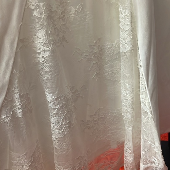 Taliana White Lace Button Back Maxi Dress NWT size 1X ptp23 hip is 22 stretch - Picture 7 of 7